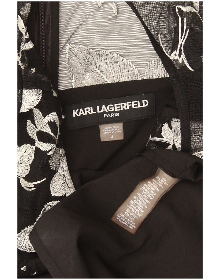 Rochie teacă pentru femei Karl Lagerfeld US 4 Small Negru Floral Poliester