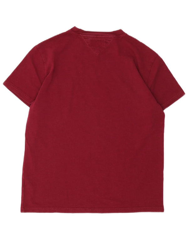 Tricou pentru bărbați Tommy Hilfiger Top mic din bumbac burgundă