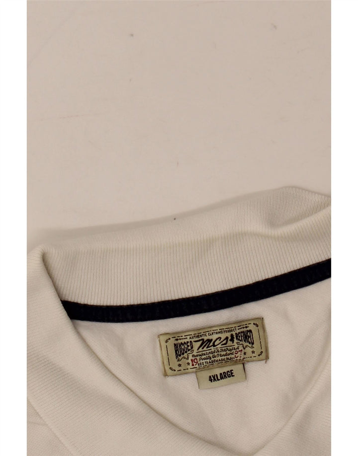 Tricou polo Marlboro Classics pentru bărbați 4XL alb