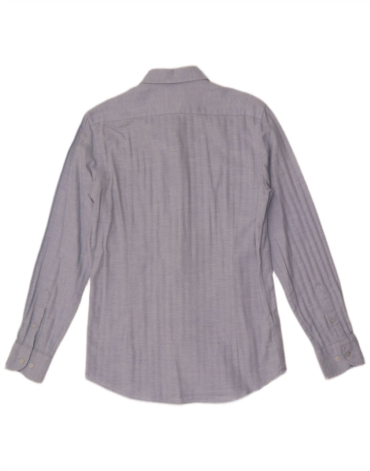 Cămașă pentru bărbați MASSIMO DUTTI, bumbac cu țesătură albastră