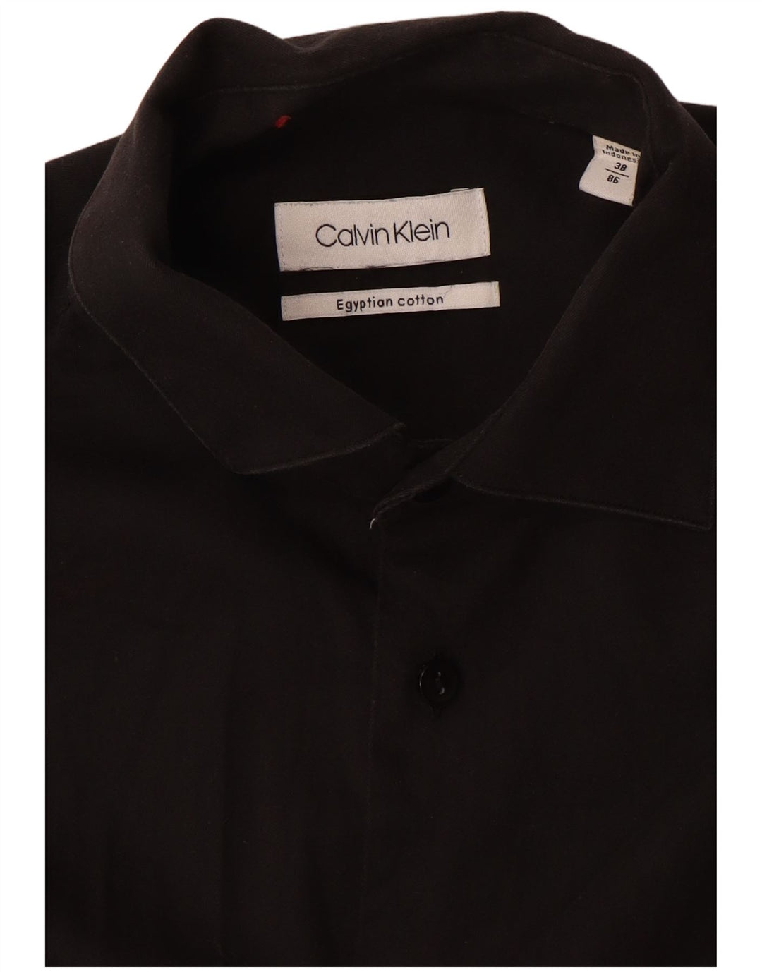 Cămașă pentru bărbați Calvin Klein Mărimea 38 Bumbac negru mic