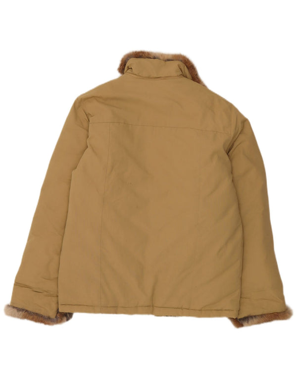 Jachetă căptușită Woolrich pentru femei UK 14 Medium Beige Nylon