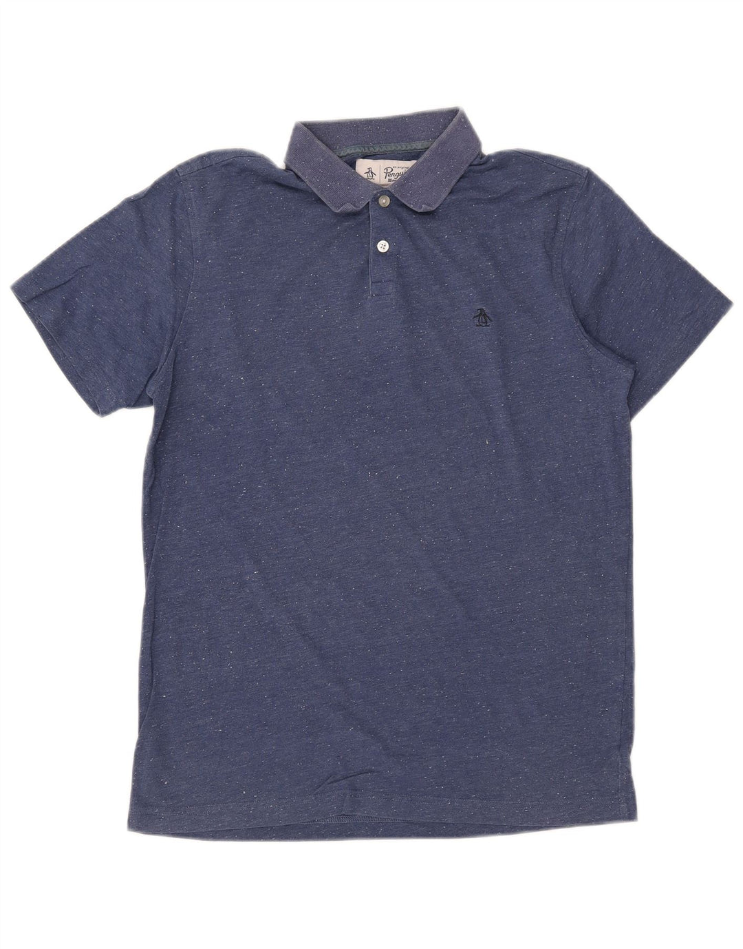 Tricou polo pentru bărbați PENGUIN, bumbac cu pete albastru mediu