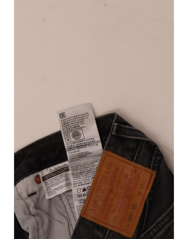 Blugi drepti pentru bărbați Levi's 501 W30 L28 bumbac gri