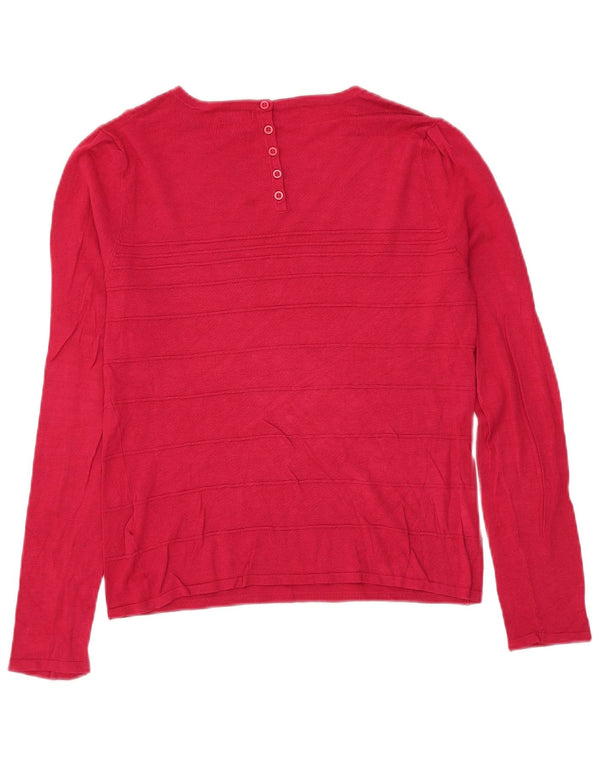 Phase Eight Pulover pentru damă cu gât de barcă UK 14 Medium roz în dungi