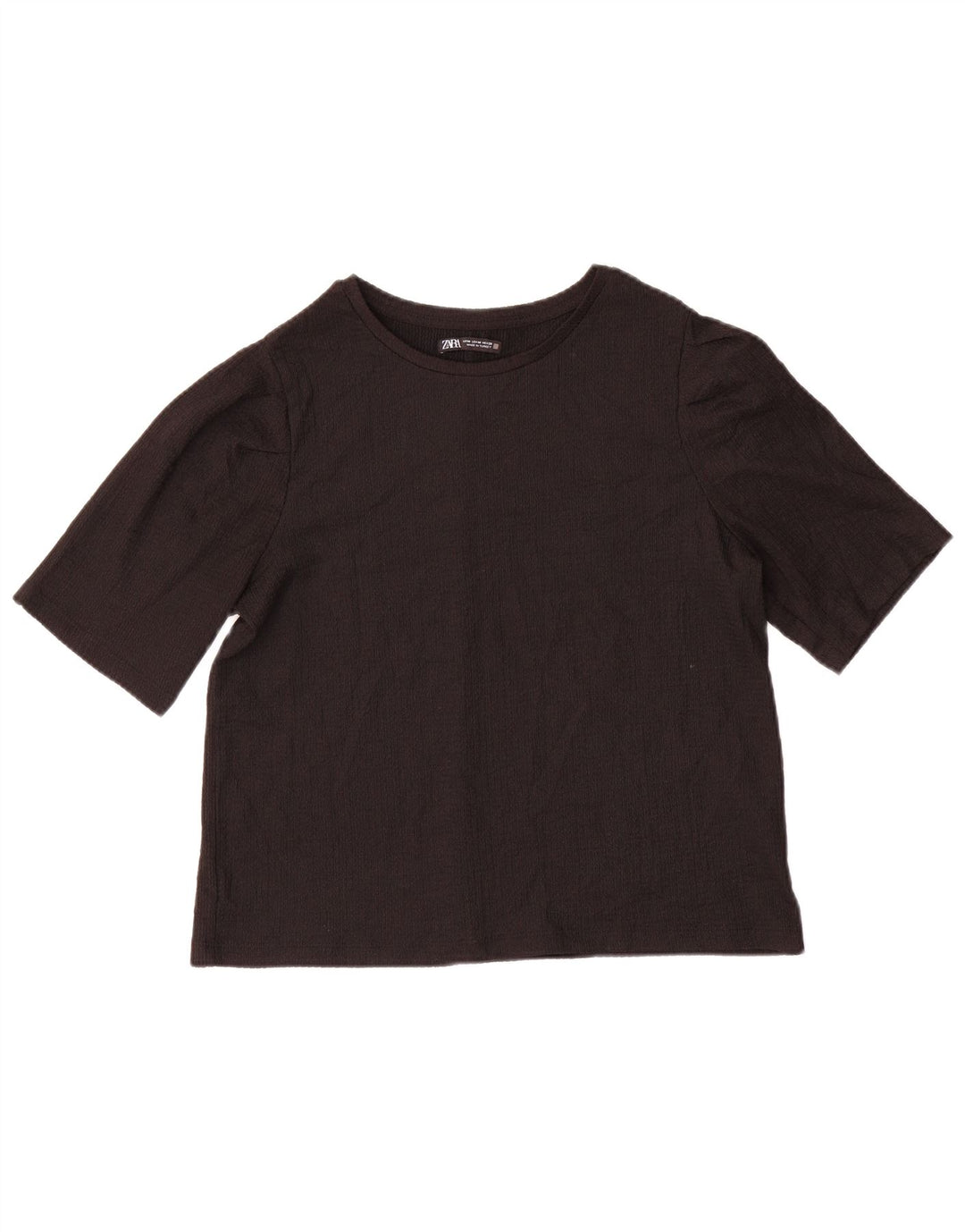 Tricou pentru femei Zara UK 14 Poliester mediu negru