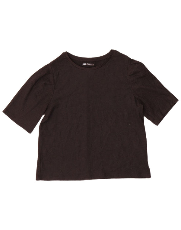 Tricou pentru femei Zara UK 14 Poliester mediu negru