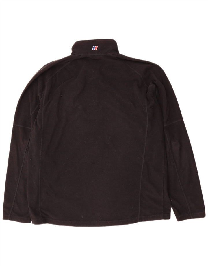 Jumper pentru bărbați Berghaus, cu fermoar și gât, XL, poliester negru