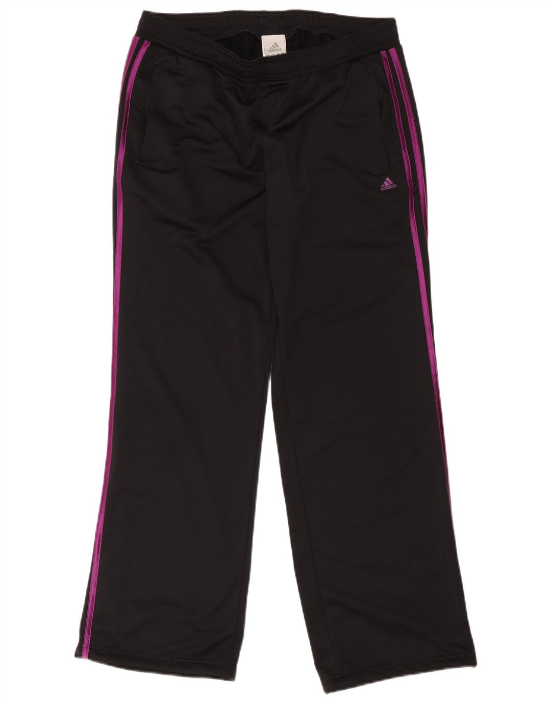 Adidas Womens Tracksuit Trousers UK 12/14 Medium Black Polyester