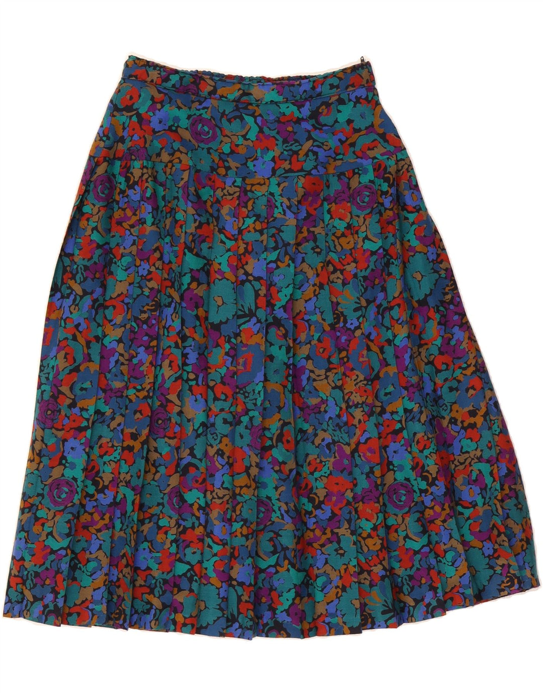 VINTAGE Womens Knife Pleated Skirt UK 12 Medium W28  Multicoloured Vintage Vintage and Second-Hand Vintage from Messina Hembry 