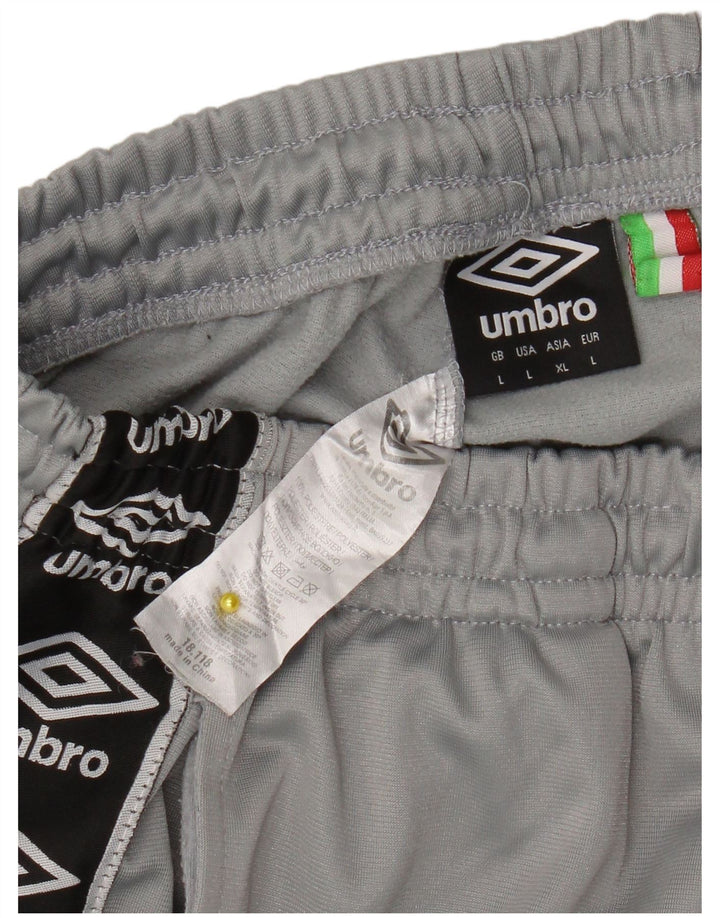 Pantaloni de trening grafic Umbro pentru bărbați, mari, gri, poliester color bloc