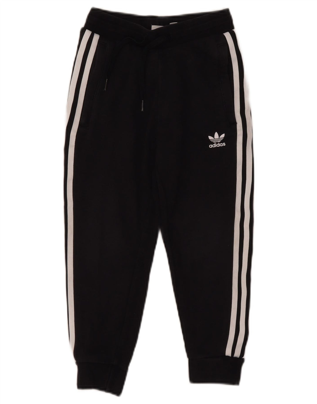 Pantaloni de trening ADIDAS baieti Joggeri 6-7 ani bumbac negru