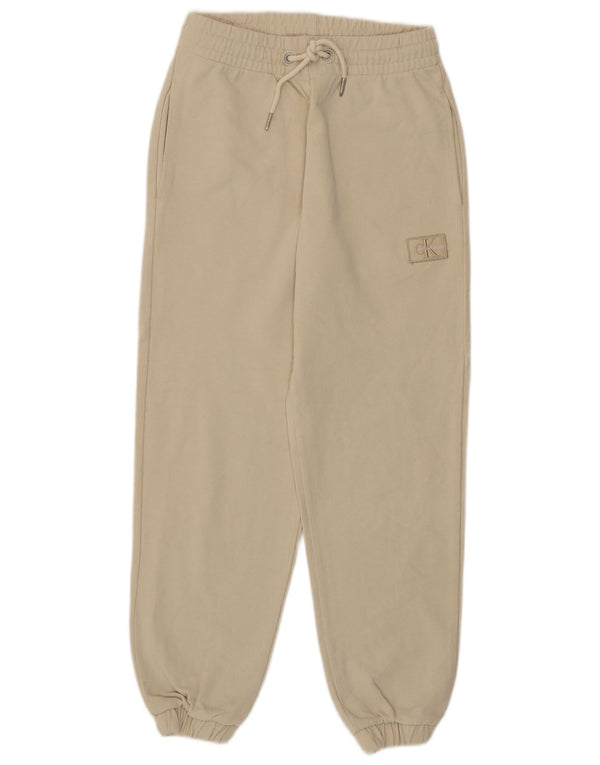 Pantaloni de trening Calvin Klein pentru femei Joggeri UK 6 XS Bumbac bej