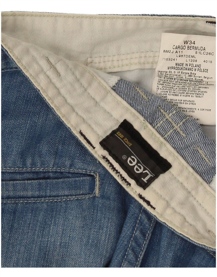 Bermude pentru bărbați Lee Cargo W34 Large Blue Bumbac