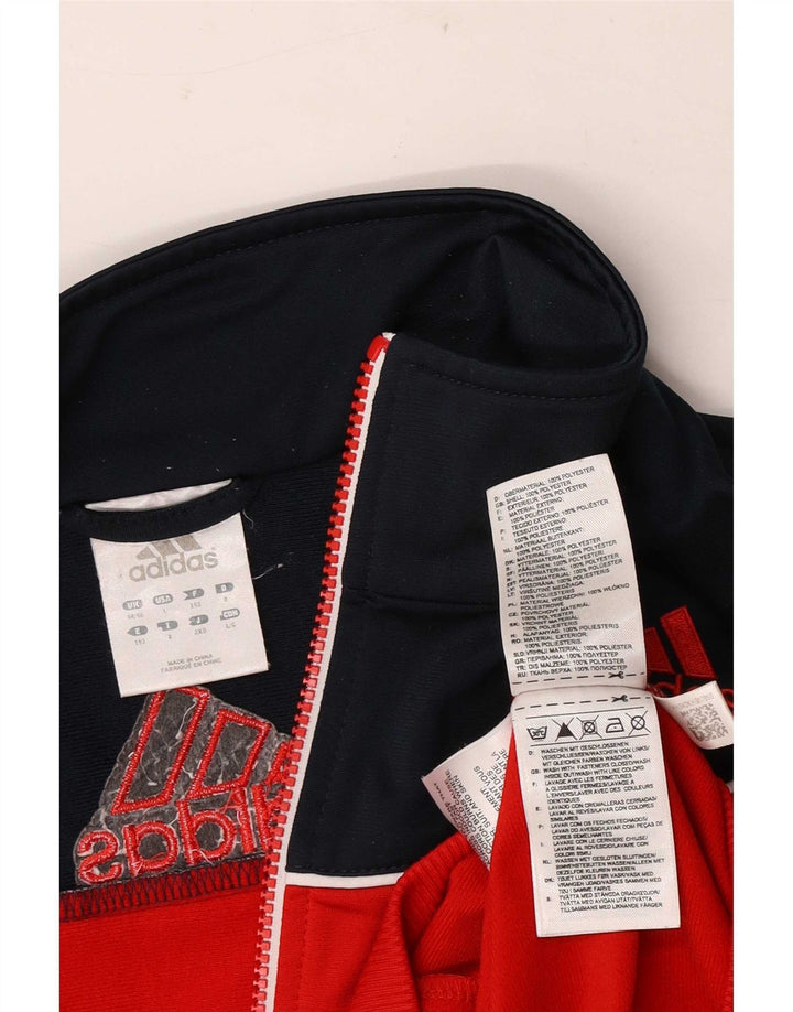 Jachetă de trening pentru bărbați Adidas Marea Britanie 44/46 Poliester color bloc roșu mare