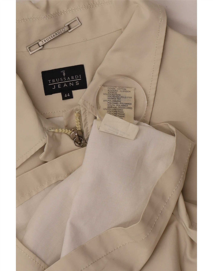 Jachetă Bomber pentru femei Trussardi Jeans IT 44 Bumbac Bej Mediu