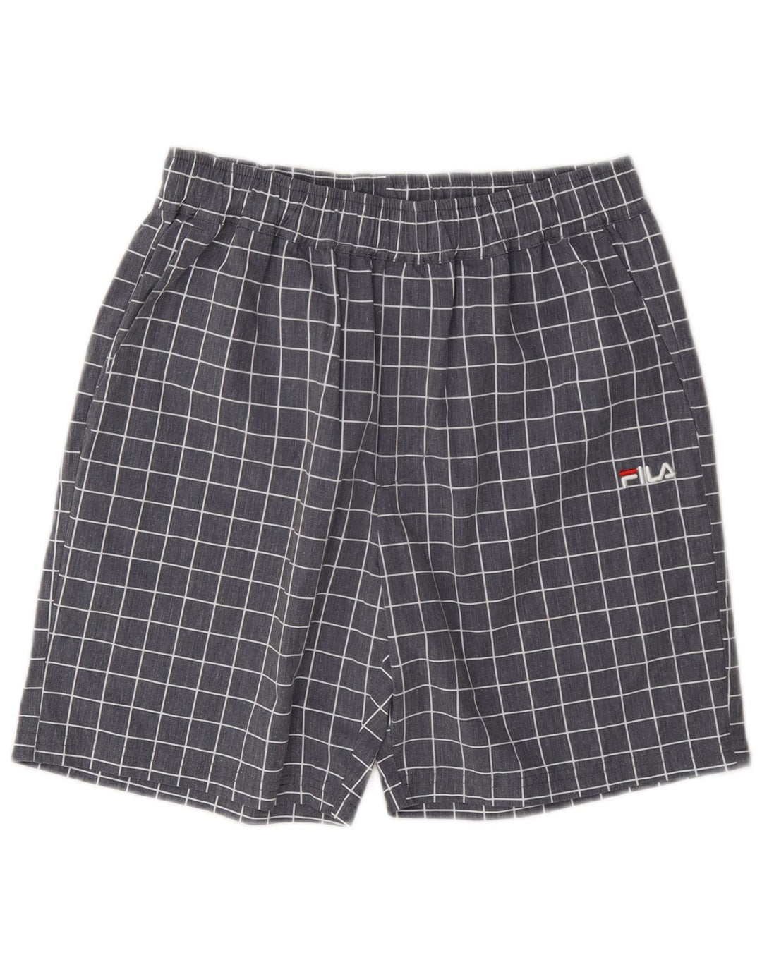 Pantaloni scurți sport Fila pentru bărbați XS poliester cu carouri gri