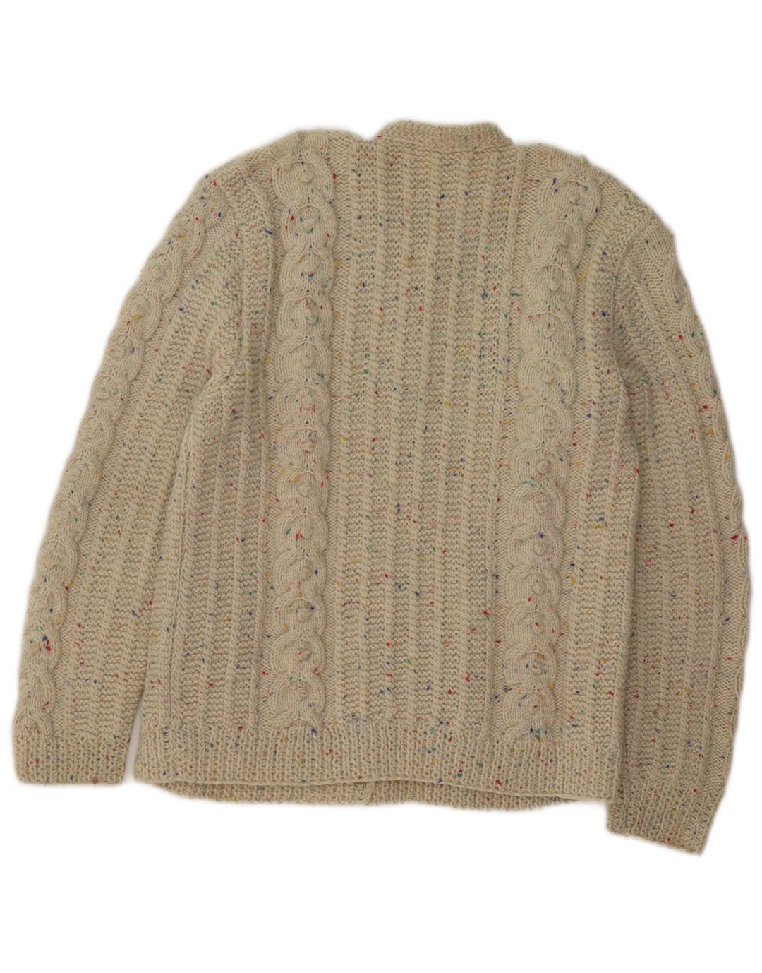 Pulover Cardigan Vintage pentru Damă UK 14 Medium Bej Pete