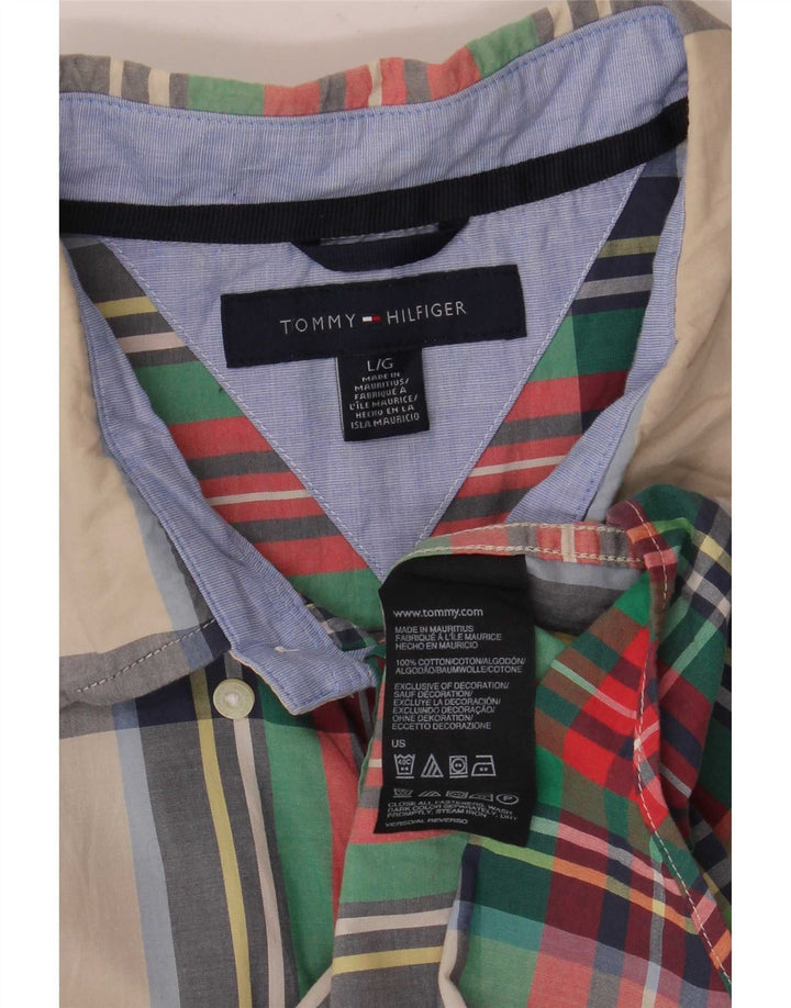 Cămașă pentru bărbați Tommy Hilfiger, mare, multicolor, din bumbac cu carouri