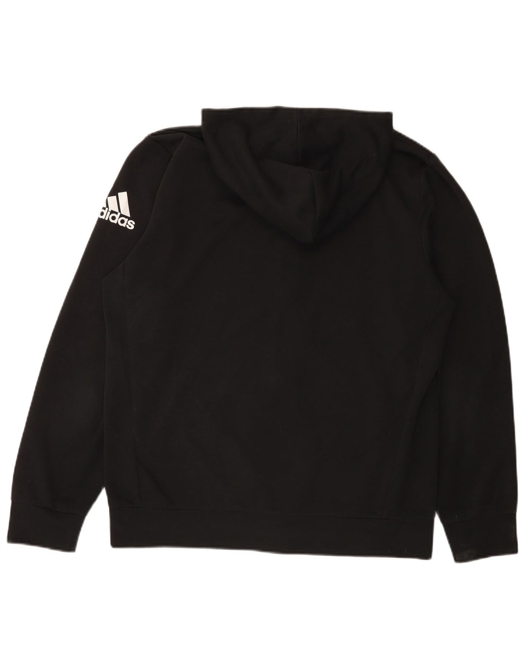 Pulover Adidas pentru bărbați, cu fermoar, poliester mare, negru