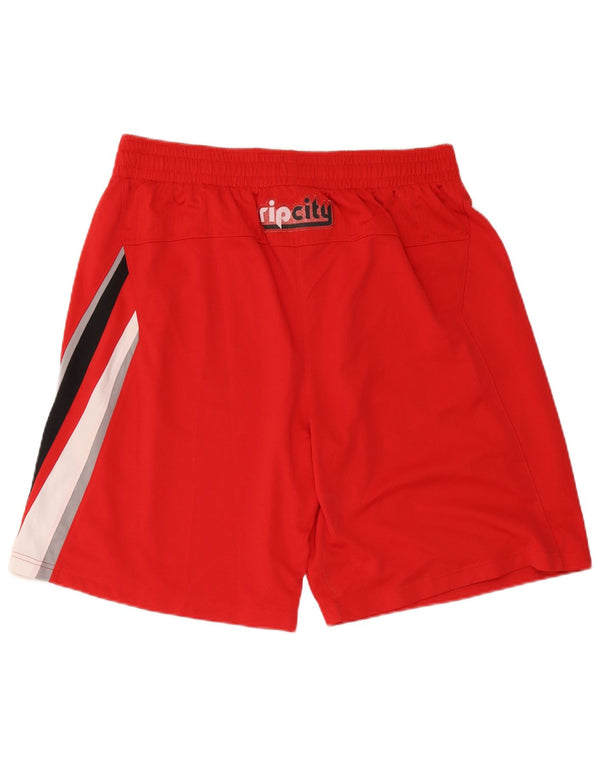 Pantaloni scurți sport cu grafic Portland Trail Blazers pentru bărbați Adidas XL, roșu, bloc de culoare