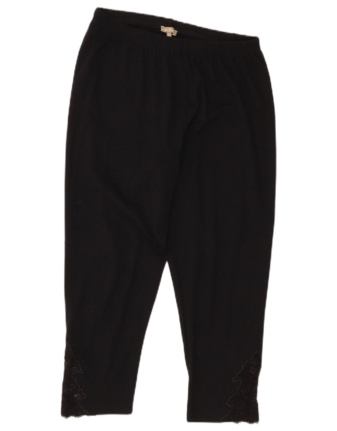 Leggings Capri pentru femei M&Co UK 16, mare, negru, bumbac