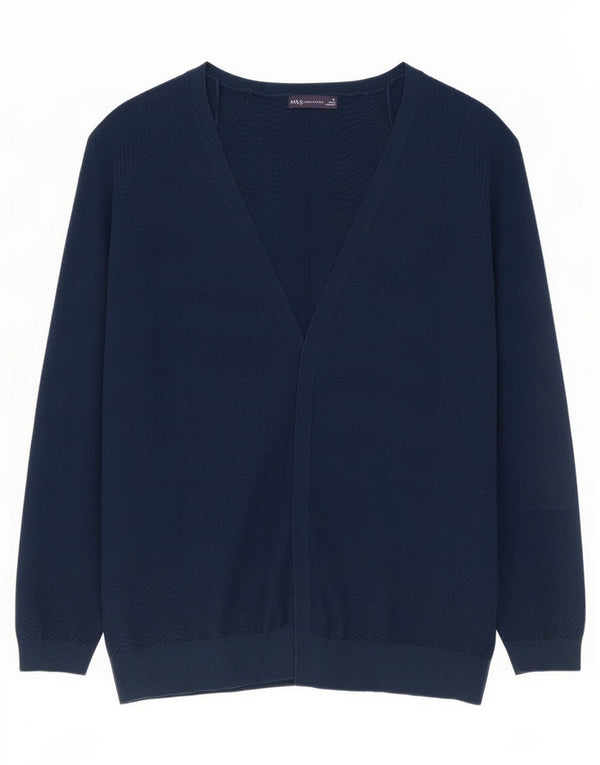 Pulover cardigan supradimensionat pentru femei Marks & Spencer UK 18 XL bleumarin