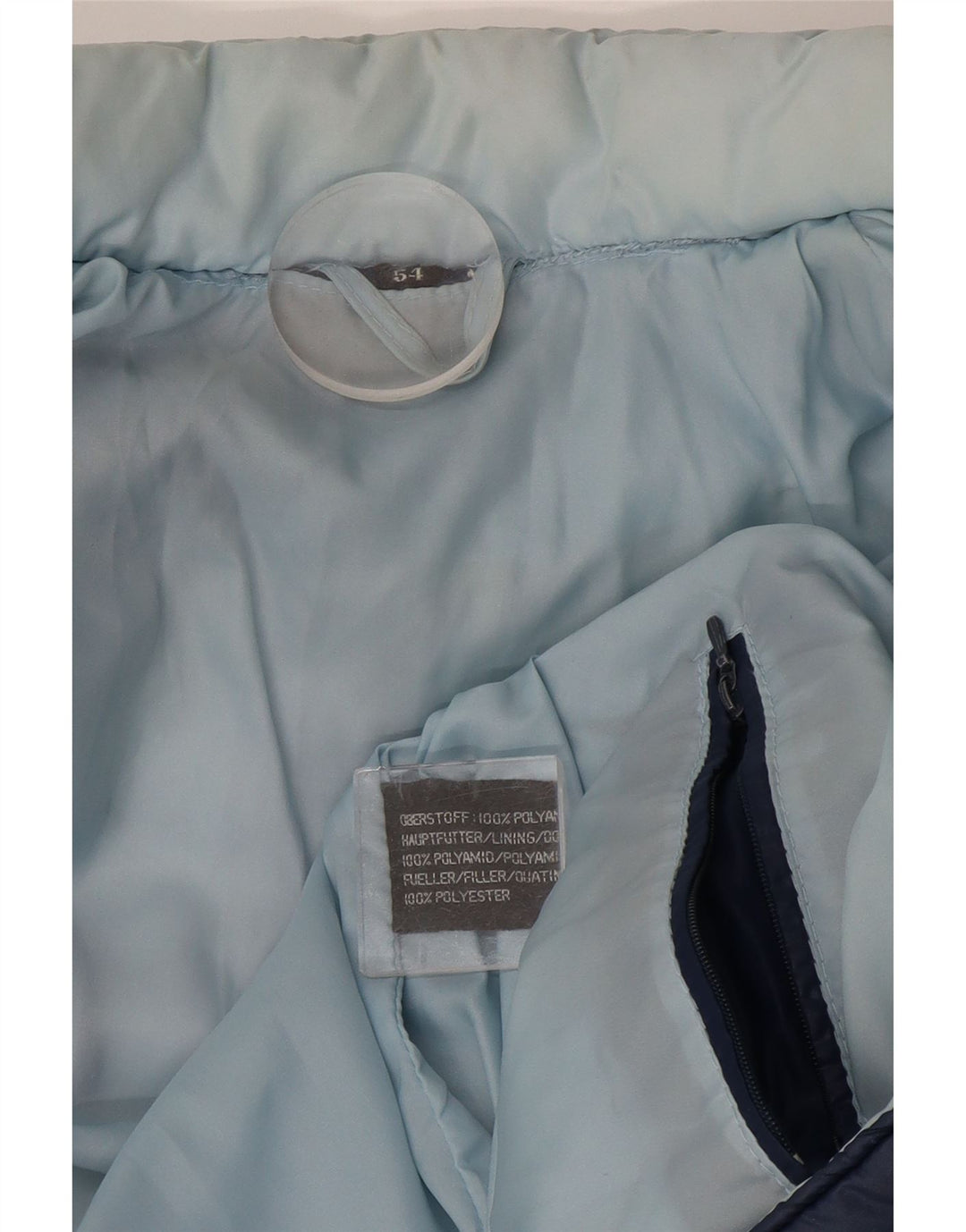 Jachetă căptușită vintage pentru bărbați IT 54 2XL Poliamidă bleumarin