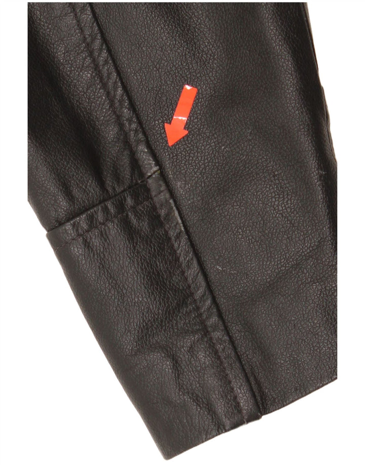 4 You Jachetă de piele pentru bărbați UK 38 Medium Black Leather
