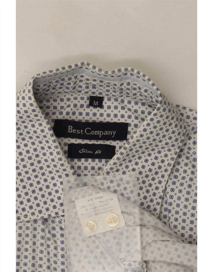 Cămașă pentru bărbați Best Company Slim Fit Bumbac cu pete albe medii