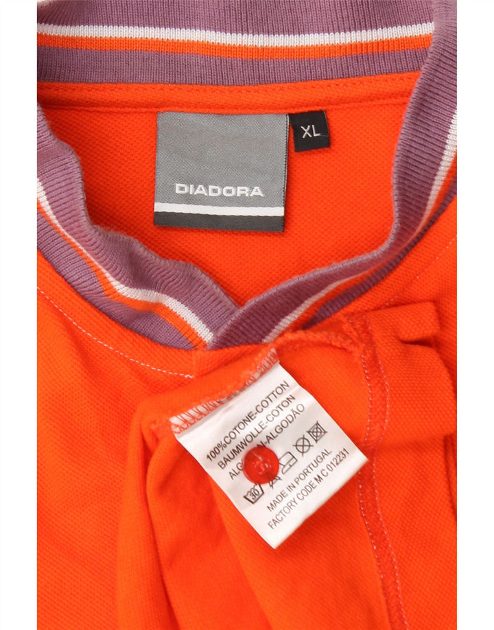 Tricou polo barbati Diadora XL bumbac portocaliu