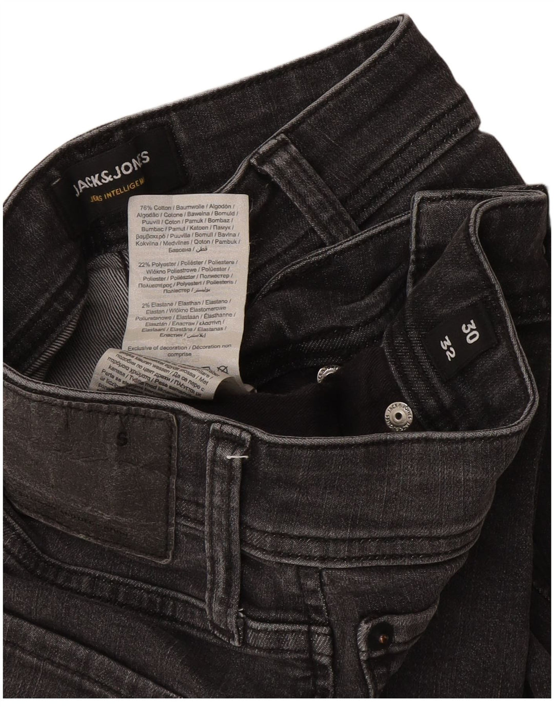 Blugi Jack & Jones GLENN Slim pentru bărbați W30 L32 bumbac gri