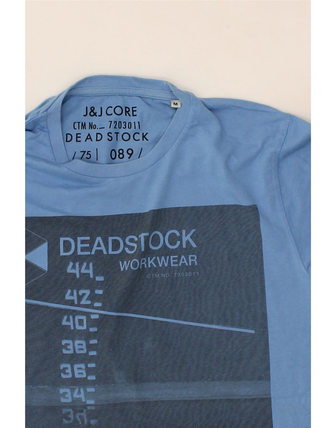 JACK & JONES Mens Core Graphic T-Shirt Top Medium Blue Cotton Vintage Jack & Jones and Second-Hand Jack & Jones from Messina Hembry 