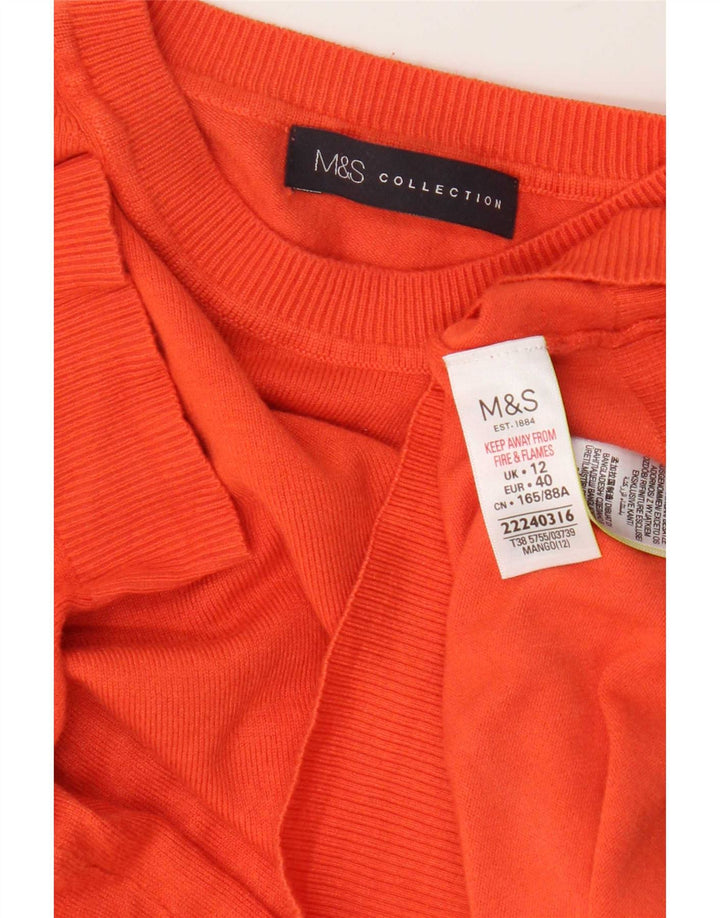 Pulover pentru femei Marks & Spencer cu decolteu rotund portocaliu mediu UK 12