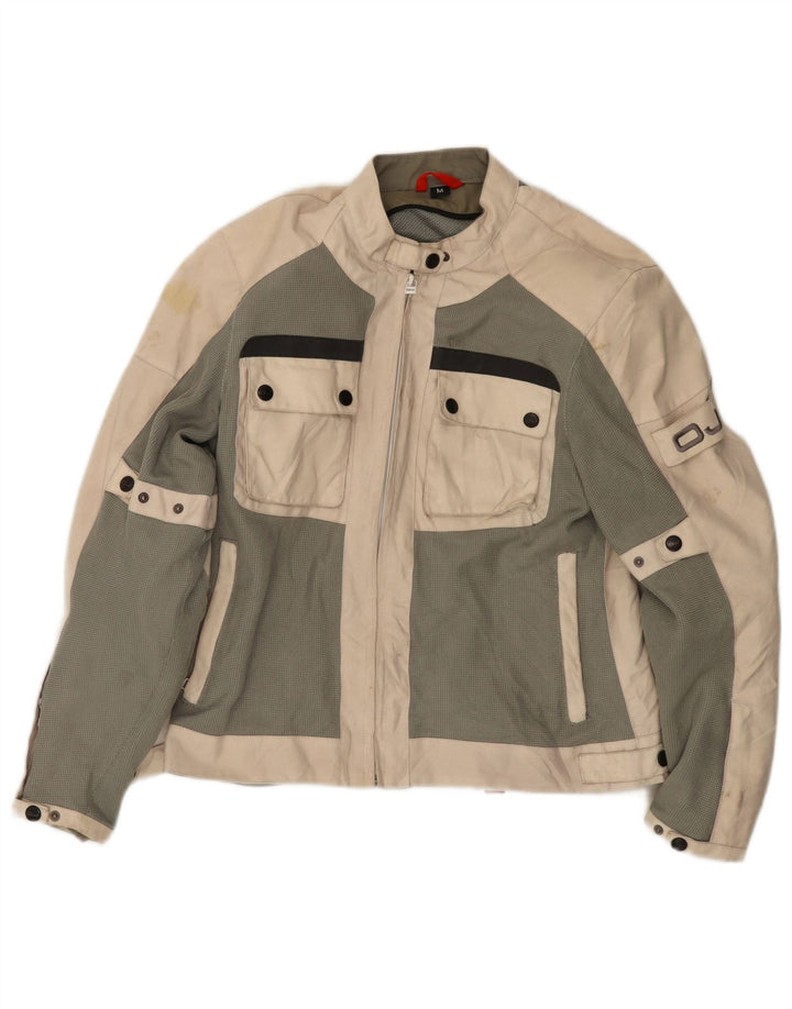 OJ ATMOSFERE Jachetă Racer pentru femei UK 14 Medium Bej Poliamidă color bloc