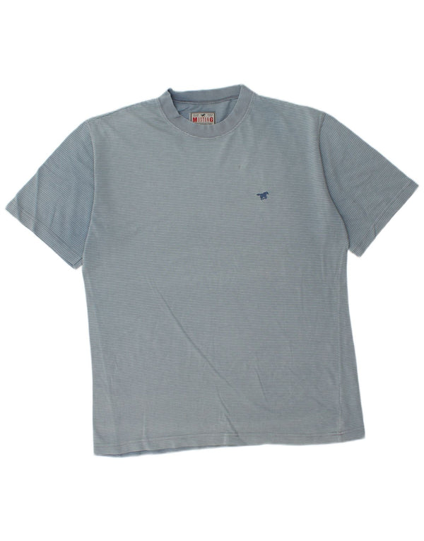 Tricou pentru bărbați Mustang Top Medium Blue Pinstripe Bumbac