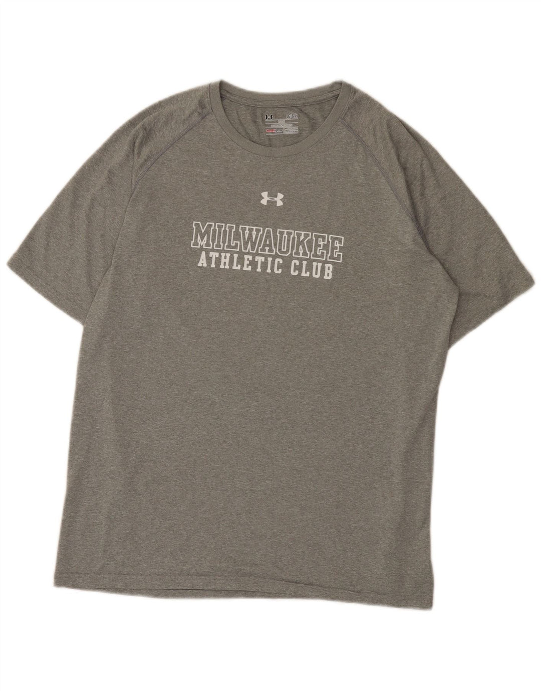 Tricou cu grafică Under Armour Milwaukee pentru bărbați Top mare din poliester gri