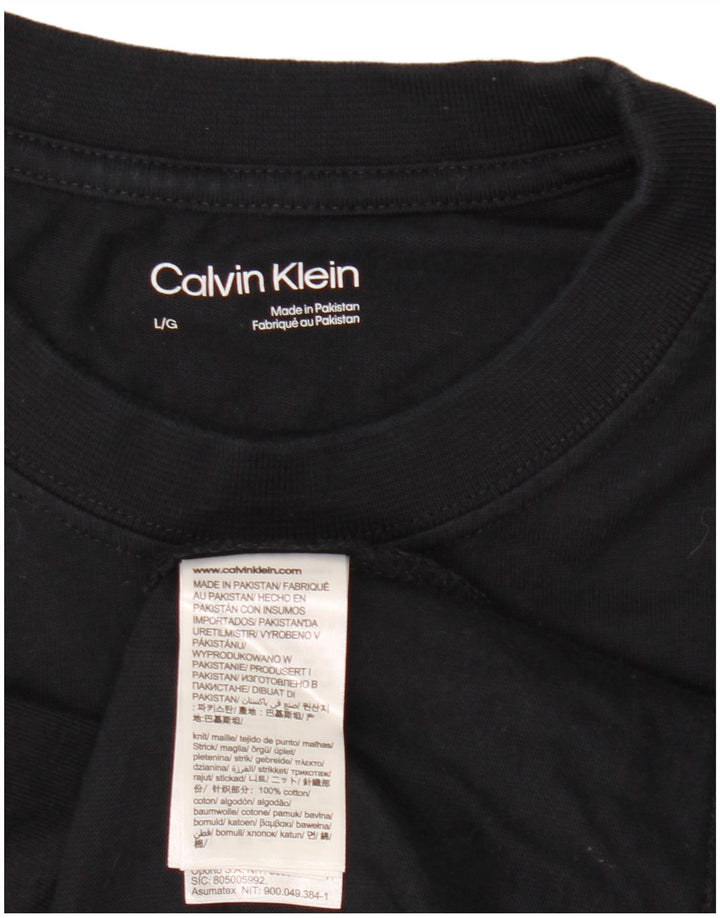 Tricou grafic Calvin Klein pentru bărbați Top mare din bumbac negru