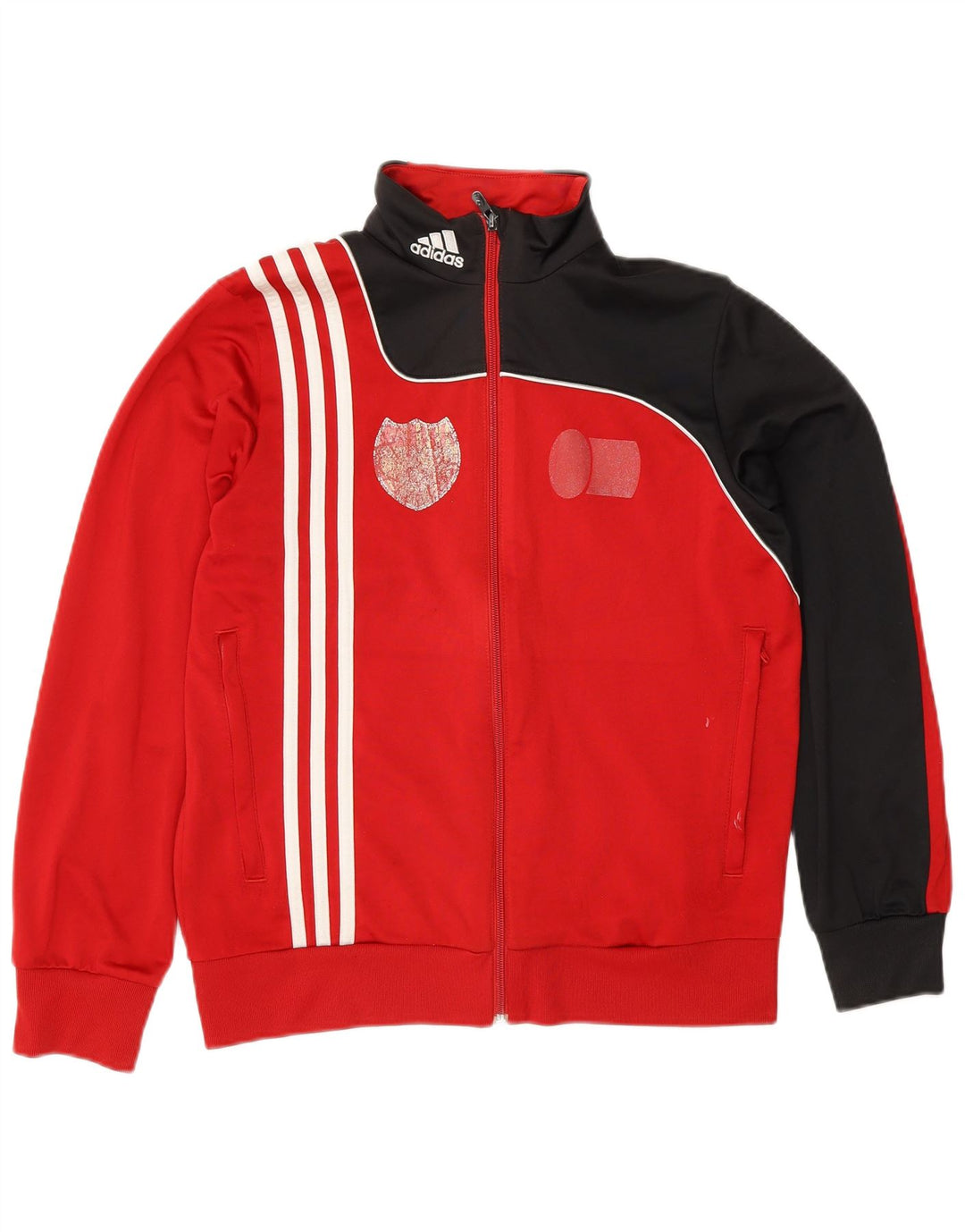 Jachetă de trening pentru băieți ADIDAS 13-14 ani poliester color bloc roșu