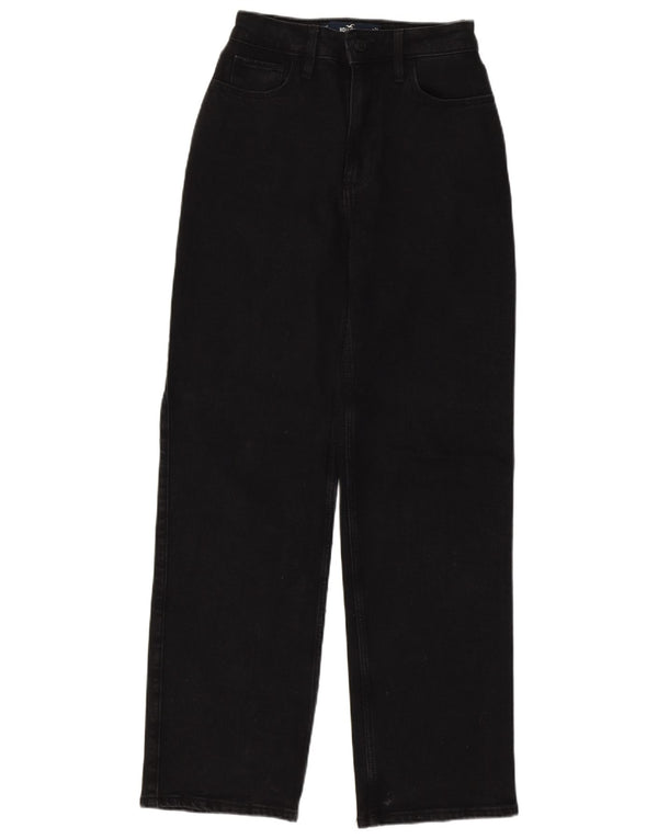 Blugi Hollister Dad cu talie înaltă pentru femei US 0 XS W24 L29 Bumbac negru