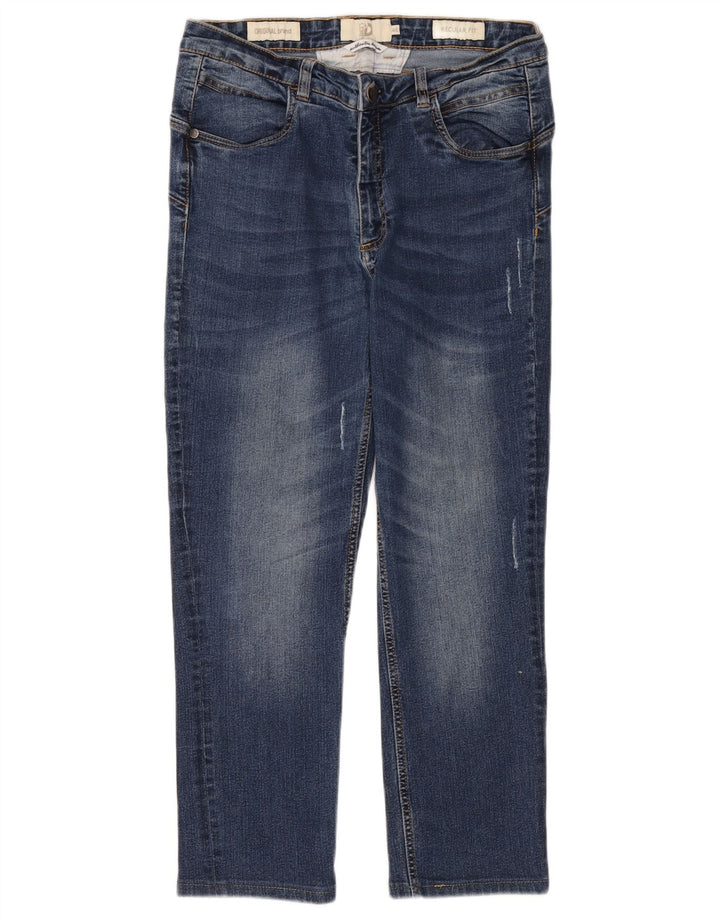 Blugi de dama Dack's cropped EU 46 XL W34 L25 Bumbac albastru