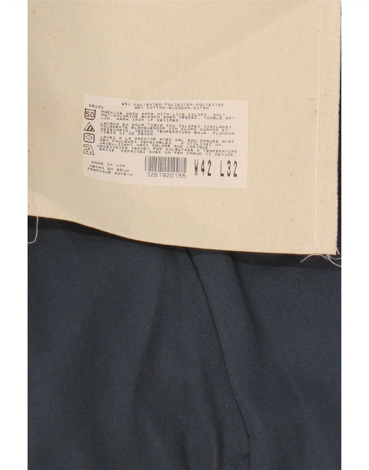 Pantaloni chino drepți pentru bărbați Dickies W42 L32 poliester albastru