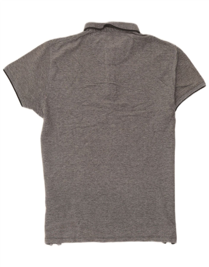 Tricou polo Wrangler pentru bărbați, bumbac cu dungi gri mediu