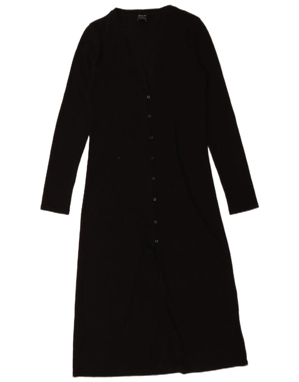Pulover cardigan pentru femei Zara UK 10 Poliester negru mic