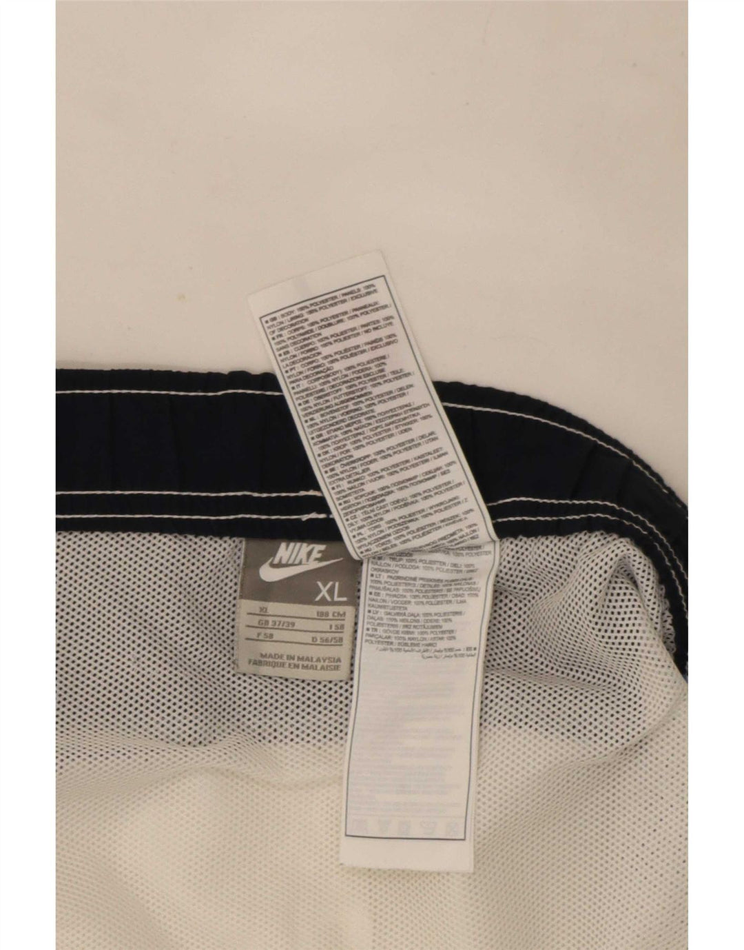 Pantaloni scurți de înot Nike pentru bărbați XL, alb, poliester color bloc