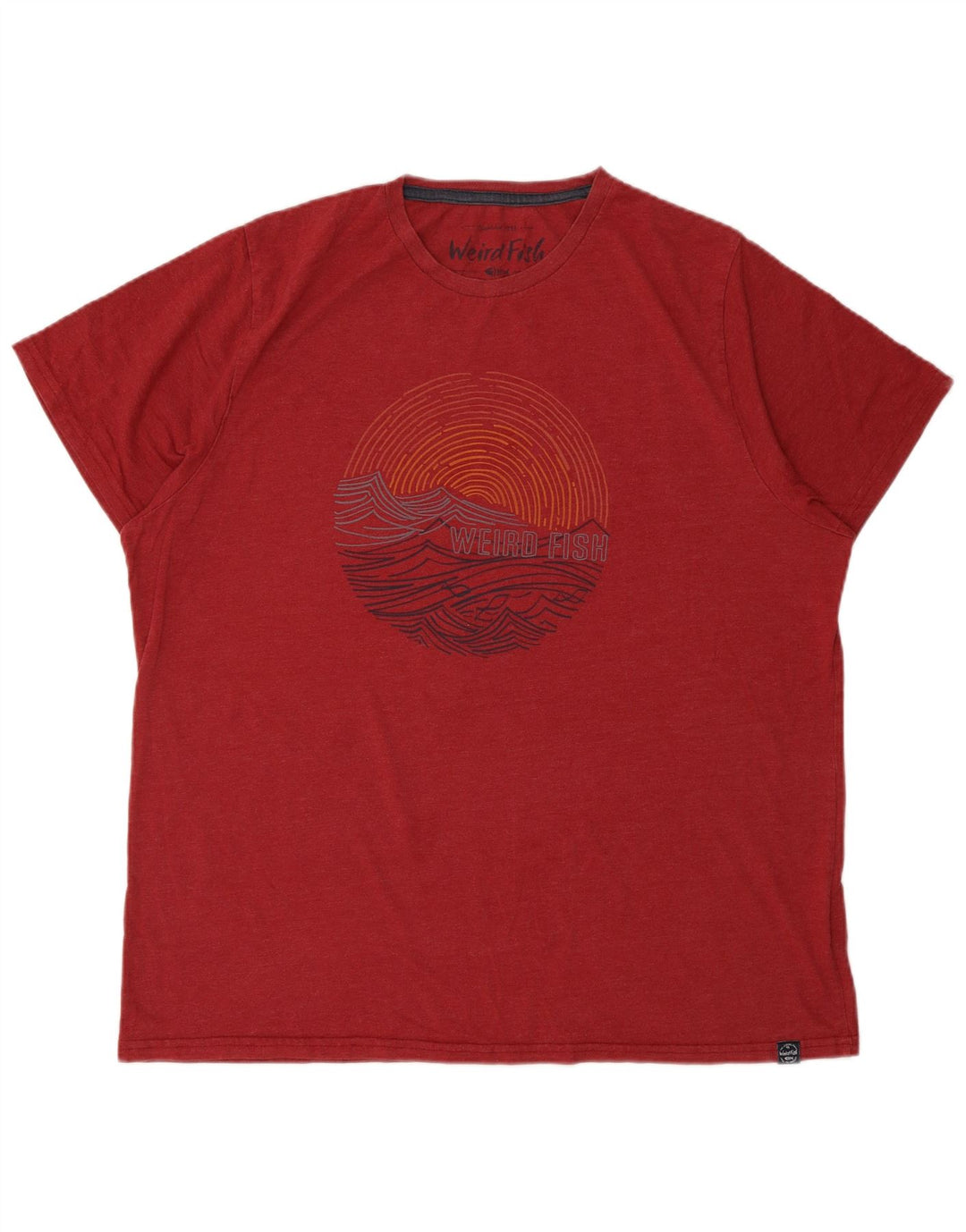 WEIRD FISH Tricou grafic pentru bărbați Top 2XL bumbac roșu