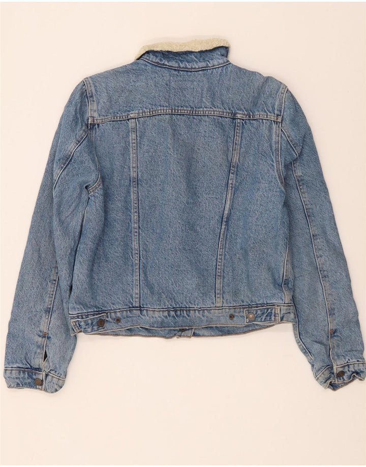 Jachetă de blugi Sherpa pentru femei Levi's UK 14, mare, albastru, bumbac