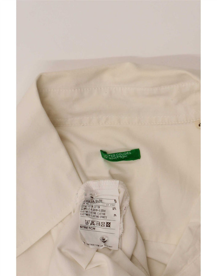 Pulover pentru femei Benetton UK 10 Bumbac alb mic