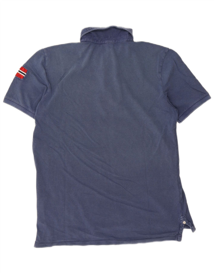 Tricou polo Napapijri pentru bărbați, bumbac, albastru bleumarin