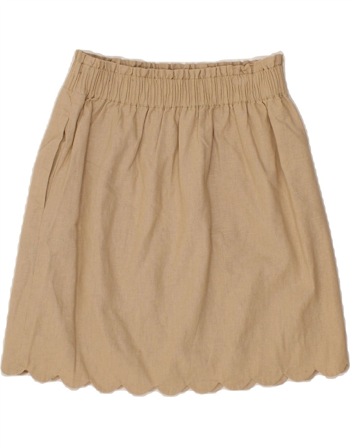 J. CREW Womens A-Line Skirt US 4 Small W28  Beige Cotton Vintage J. Crew and Second-Hand J. Crew from Messina Hembry 